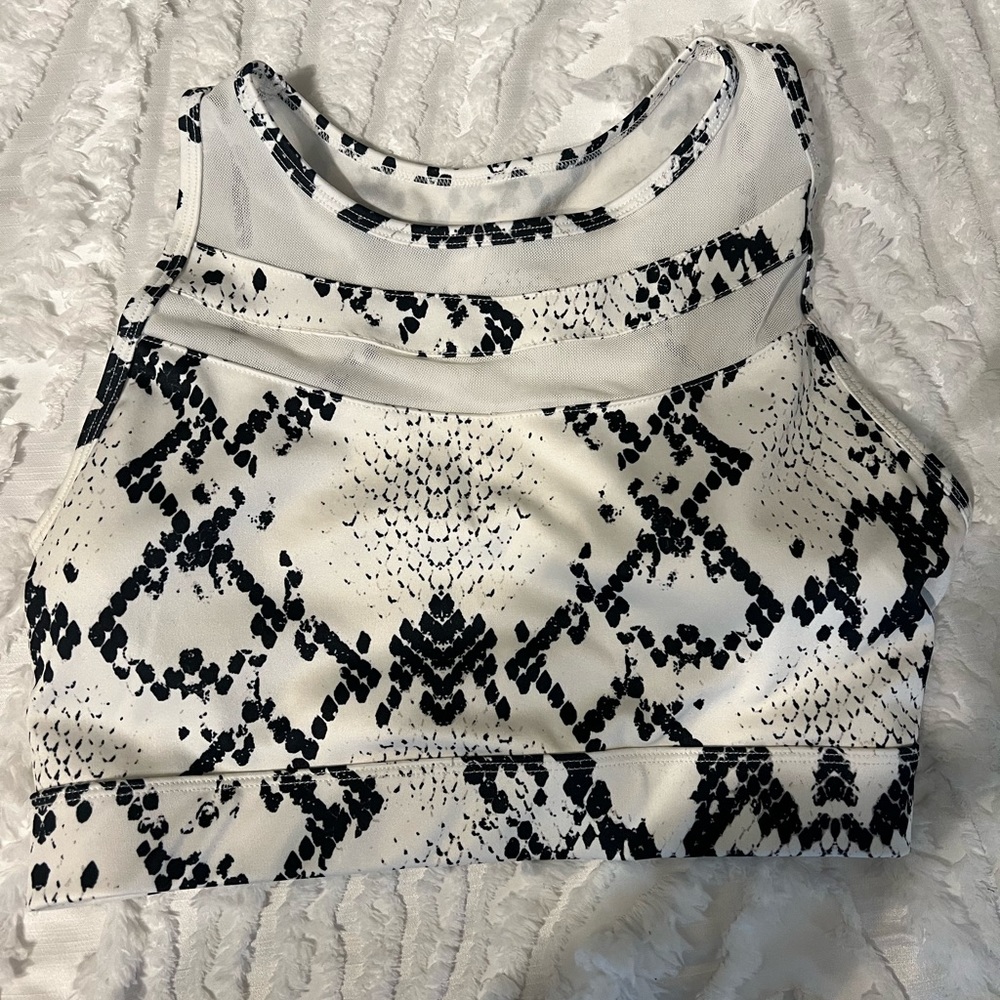 Savvi Fit python mesh bra
